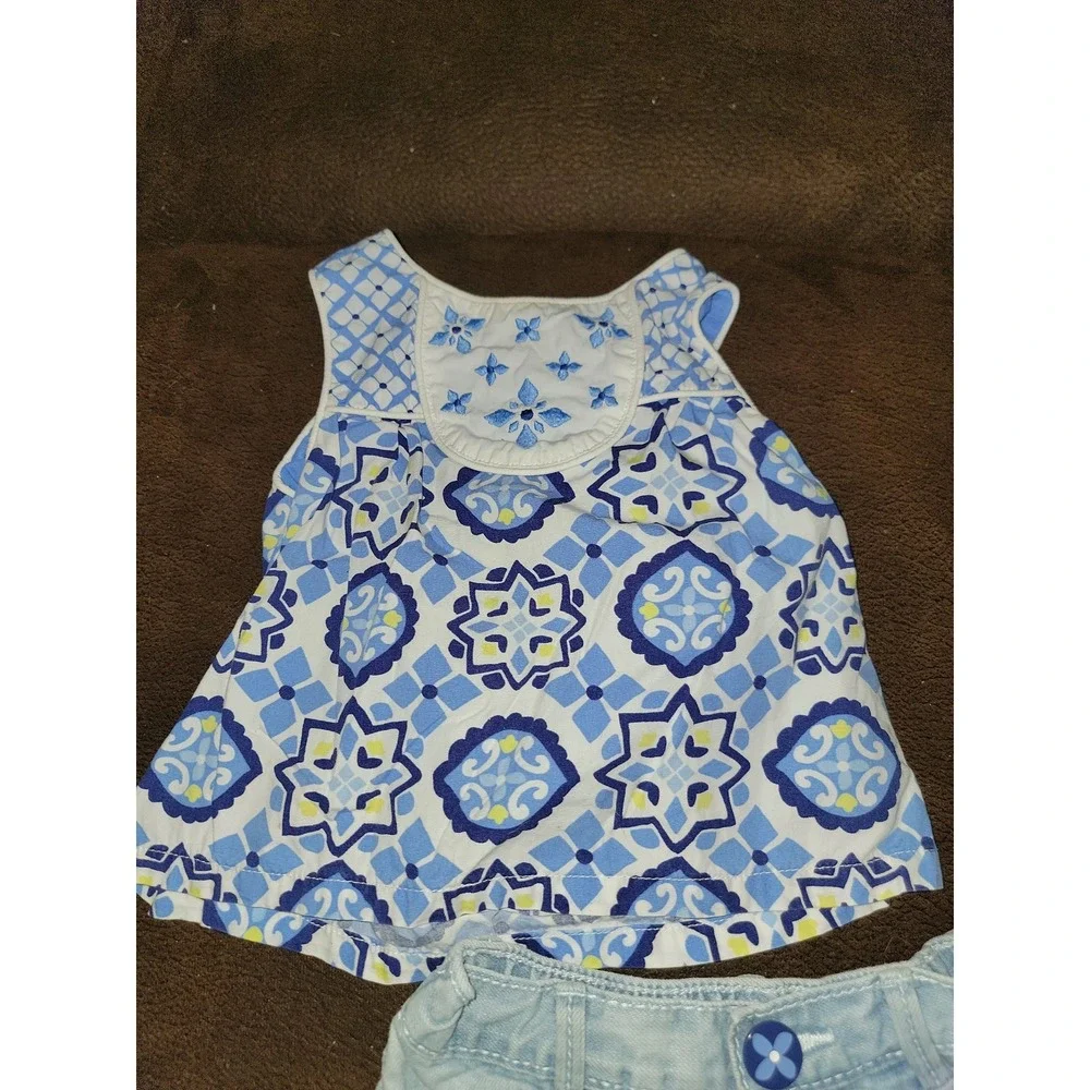 Gymboree Greek isle style tank‎ and shorts size 12 18 months